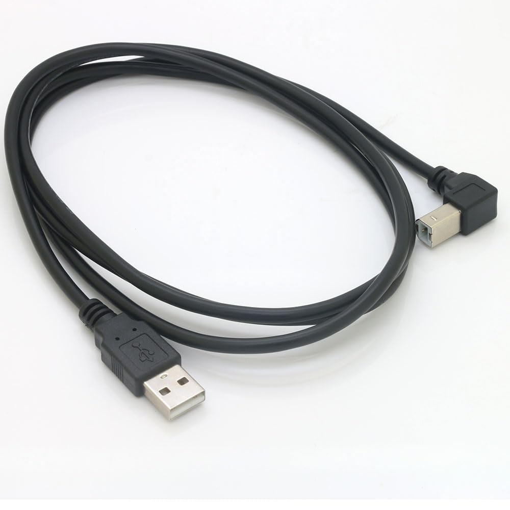 Tivid 59inch 2.0 90 2.0 480Mbps 4.9Feet) USB High Speed Printer/Scanner Right Angle Cable USB Printer Cable Degree USB