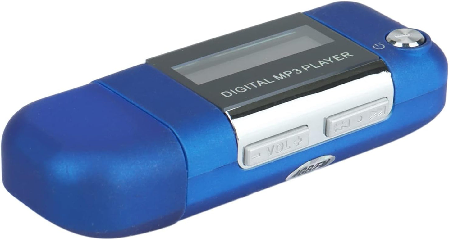Kqcibz Mp3 4GB 500179214A1 Player U Disk Music Player Supports Replaceable AAA Battery, Recording (Blue)