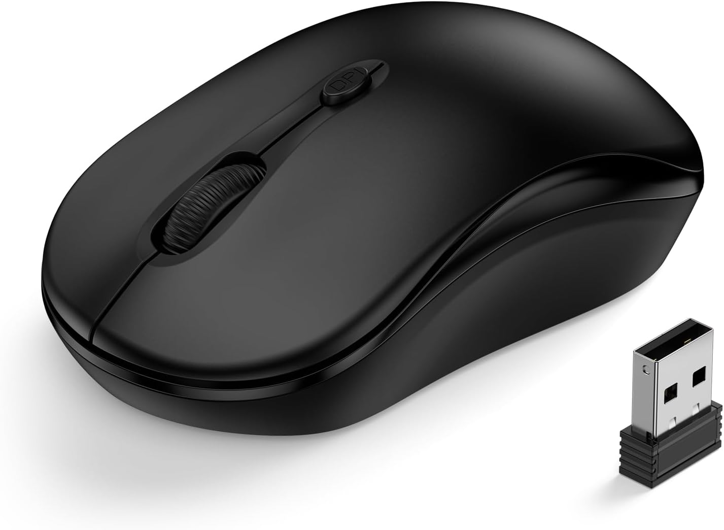 Radidi 2.4GHz 12-Month 3 800/ 1200/ 1600, Wireless Mouse for Laptop, Computer Mouse for Work, Battery Life, Adjustable