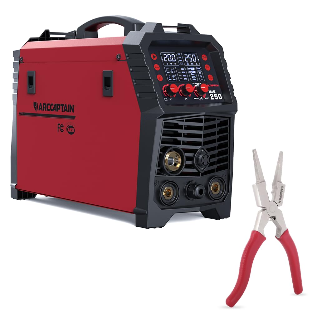 ARCCAPTAIN 250A MIG Welder with Professional 8" Weliding Pliers