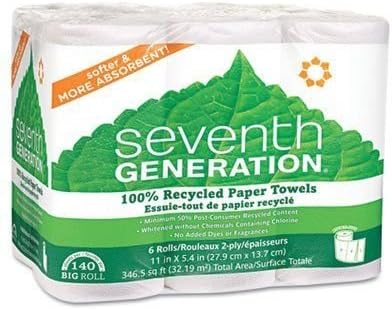 Regine Switzerland 100% Recycled Paper Towel Rolls - 2-Ply, White, 156 Sheets/Roll, 8 Rolls/Pack