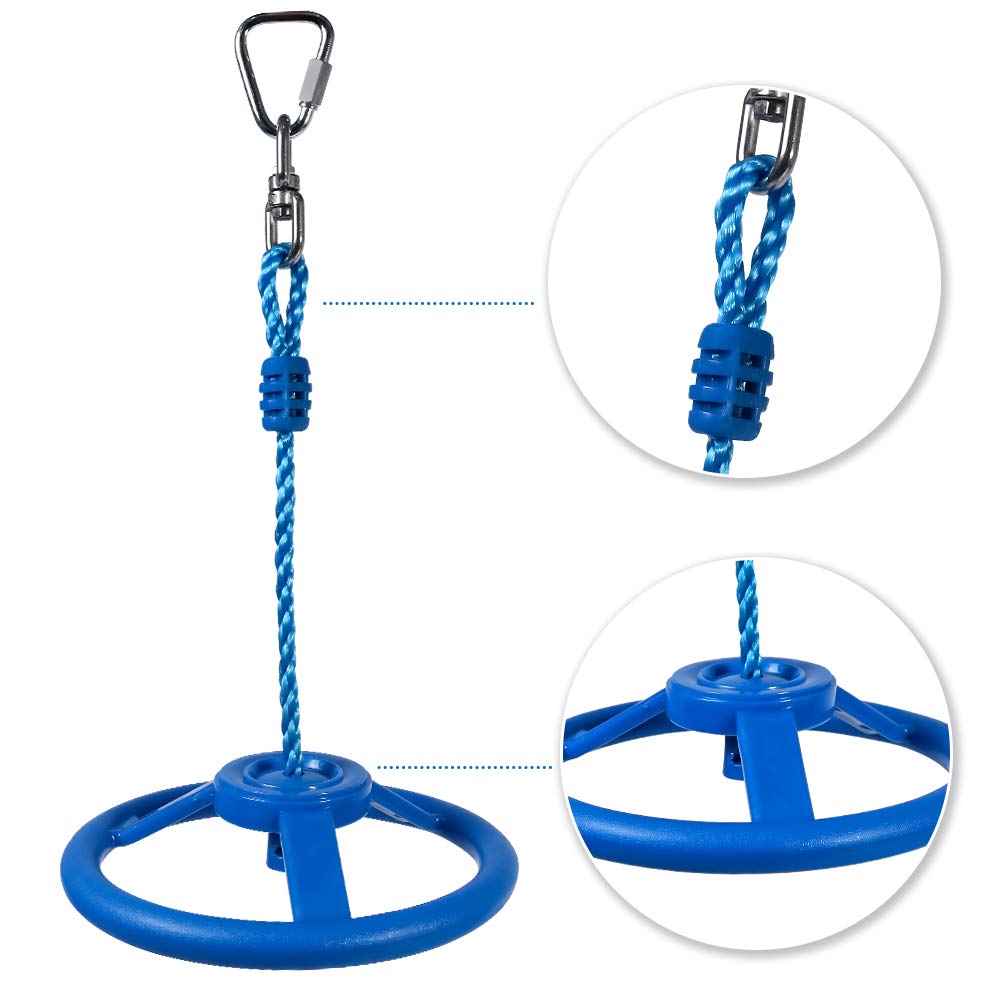 Ninja Wheel Obstacle for Kids Adults 360 Degrees Rotating Joint Jungle Gym Monkey Wheel Course Outdoor Indoor Playground Backyard Warrior Obstacle Course Slacking Line