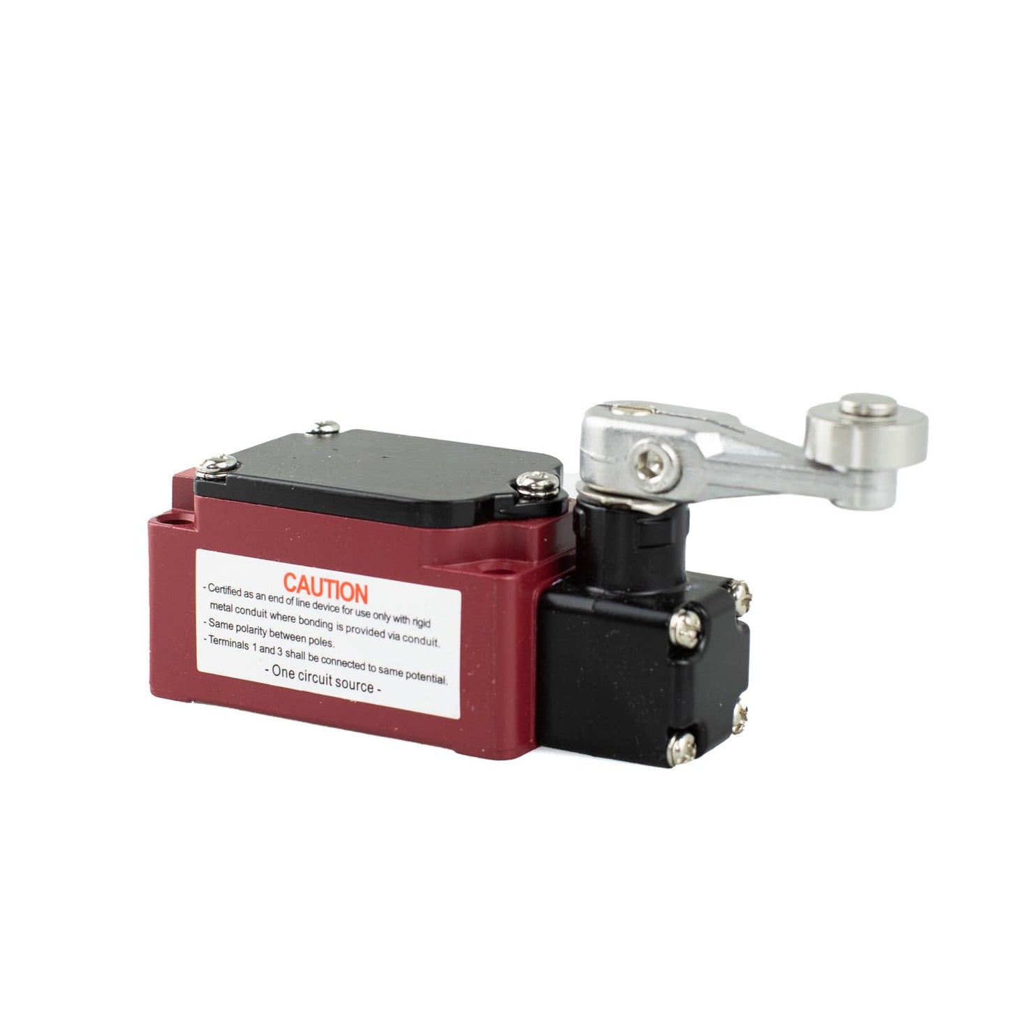 High Temperature Limit Switch with Roller Lever, 1NO+1NC Contact, 5A / 220VAC, Automatic Reset, IP66 Sealed Micro Switch for Industrial Use