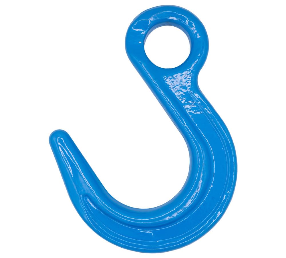 Mytee Products 2 Pack 1/2" G100 Eye Foundry Hook for Lifting & Rigging | 15,000 LBS WLL | 60,000 LBS Break Strength | Fits G100 1/2" Chains Wire Ropes Slings | Blue Alloy Steel