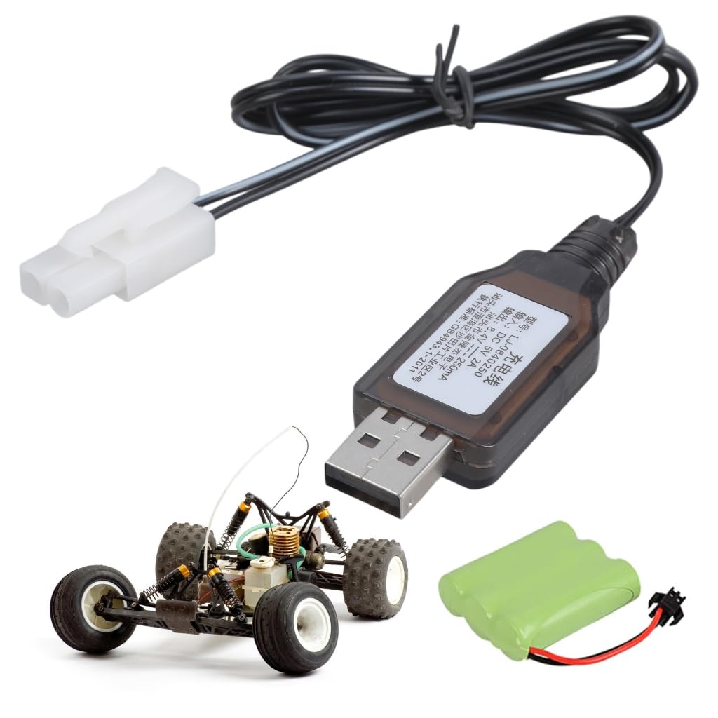 generic 8.4V USB Charging Cable Featuring LED Indicators for Remotes Control Car Batteries Overcharge Overheats