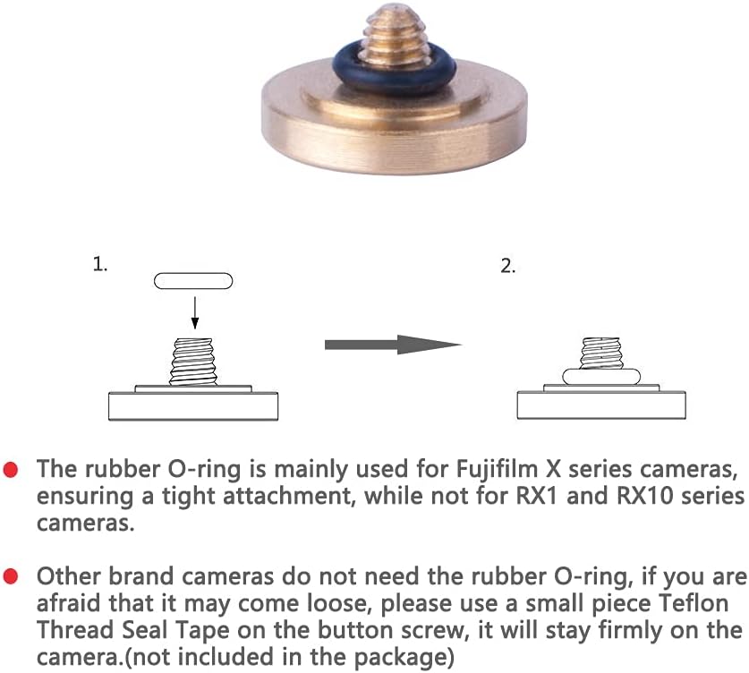 11mm Surface(2 Pack) VKO Golden Metal Soft Shutter Release Button,Delicate Camera Shutter Button Concave