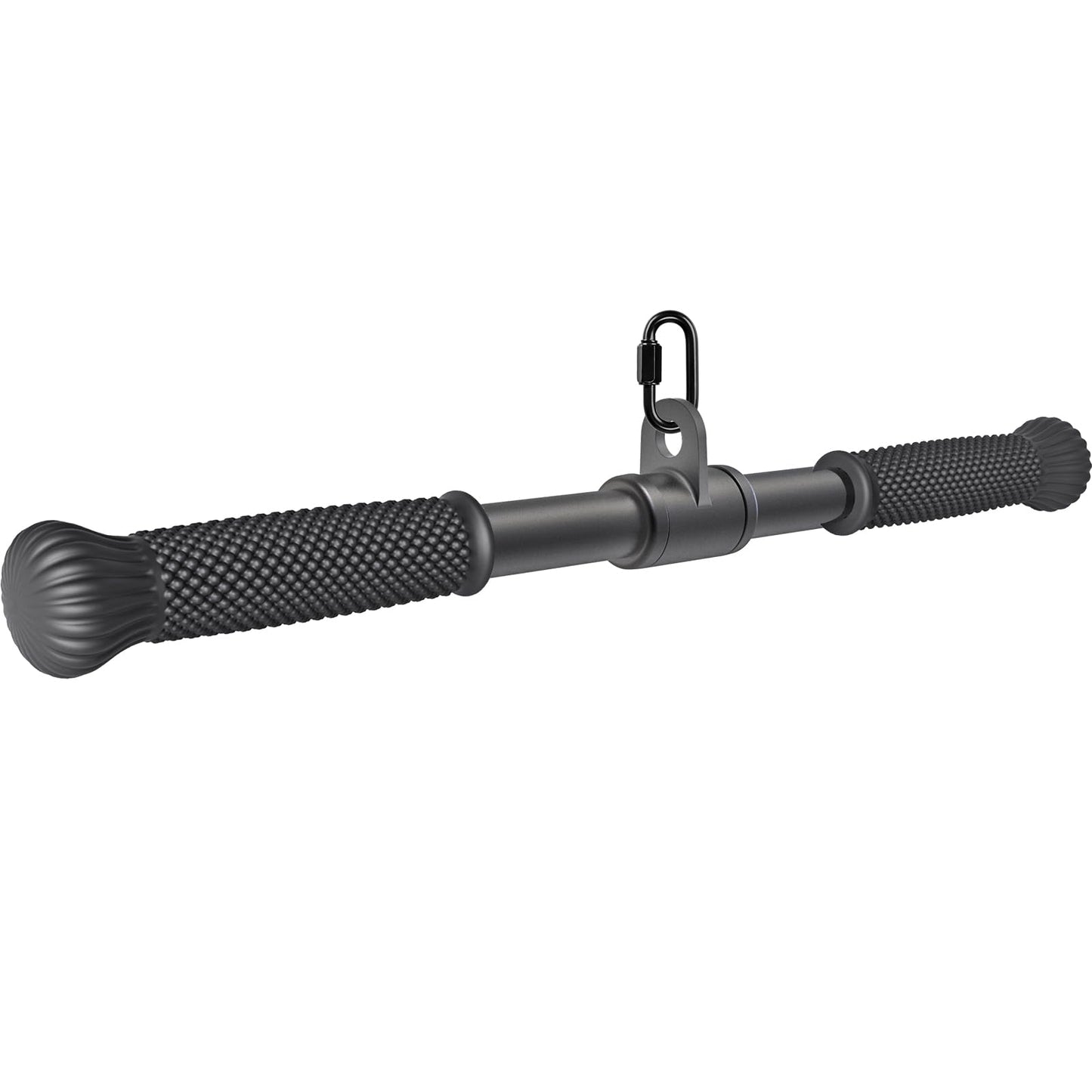 SELEWARE 18" Rotating Straight Bar, Pull Down Bar with Non-Slip Grip, Cable Machine Attachment for Home Gym Pulley System