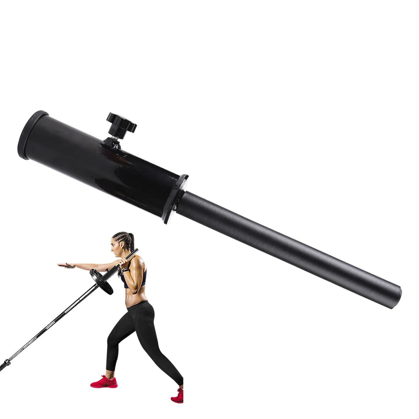 Straight Bar Landmine Handle Attachment for 2-Inch Olympic Barbell, Home Gym Strength Training Equipment, Viking Press Landmine Handle Attachment for Deadlift Squat, Single Arm Row, Press Workout