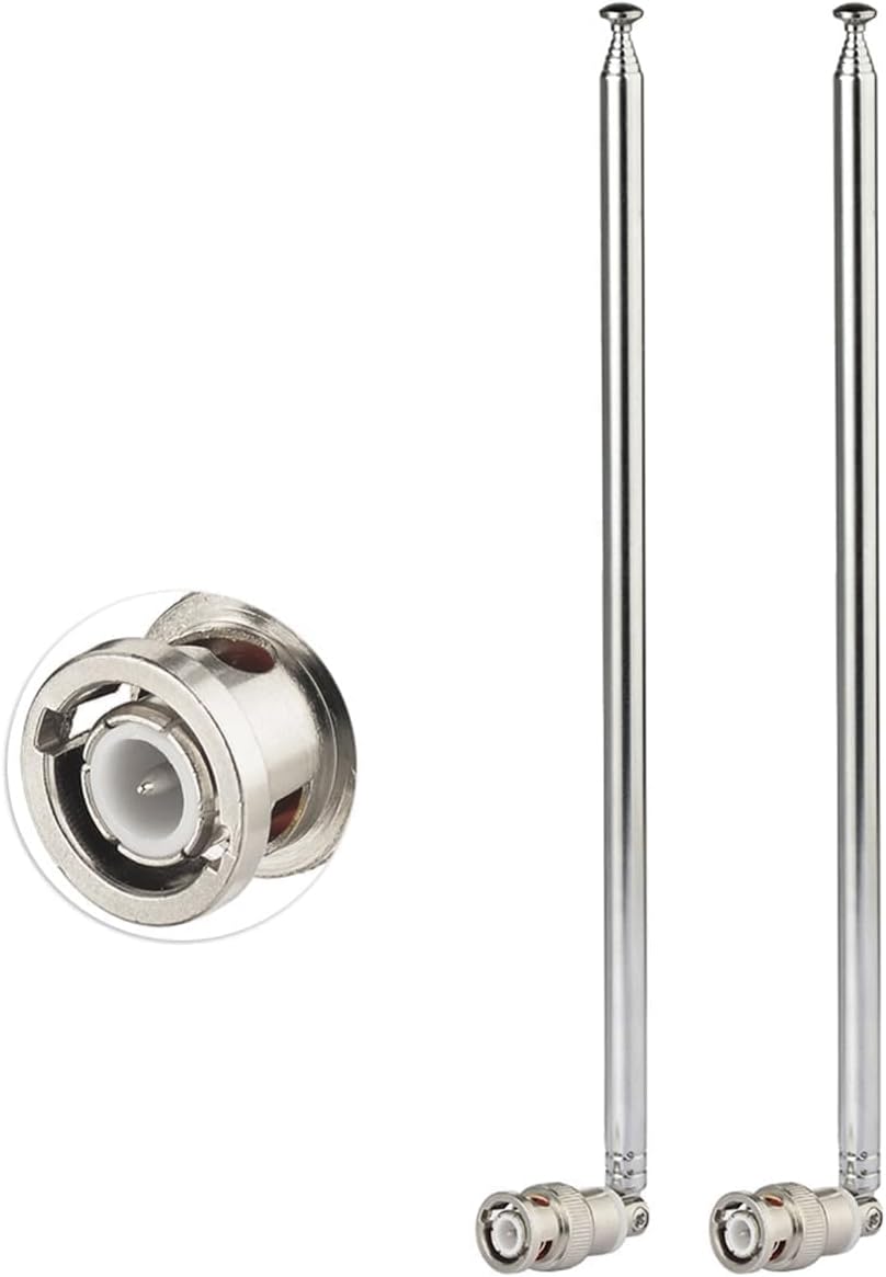 SZSAUTO 20-1300MHz 7 (2-Pack) Counter Police Radio Scanner Antenna BNC Male Section Telescopic Handheld Ham CB Antenna
