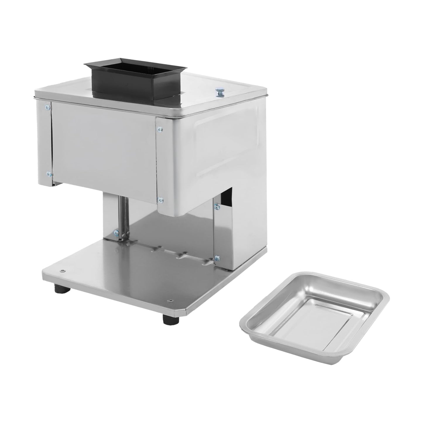 10mm Commercial Meat Silcer 1500W Electric Meat Cutter Machine Heavy Duty Meat Cuber Machine for Beef Turkey Chicken Pork and Fish 330.69Lbs/H (10mm/0.39in)