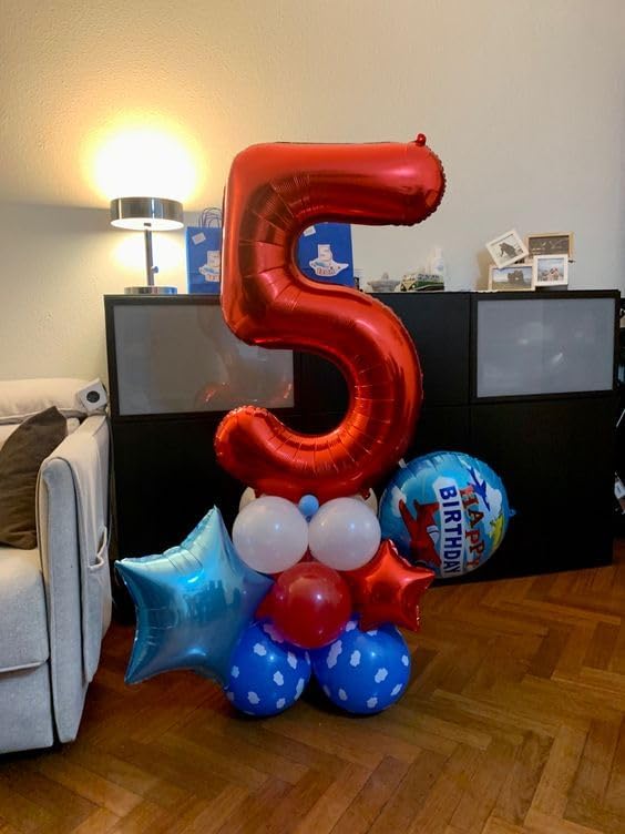 Red Number 12 Balloon - 40 Inch 12th Birthday Decoration for Boys & Girls Party Supplies