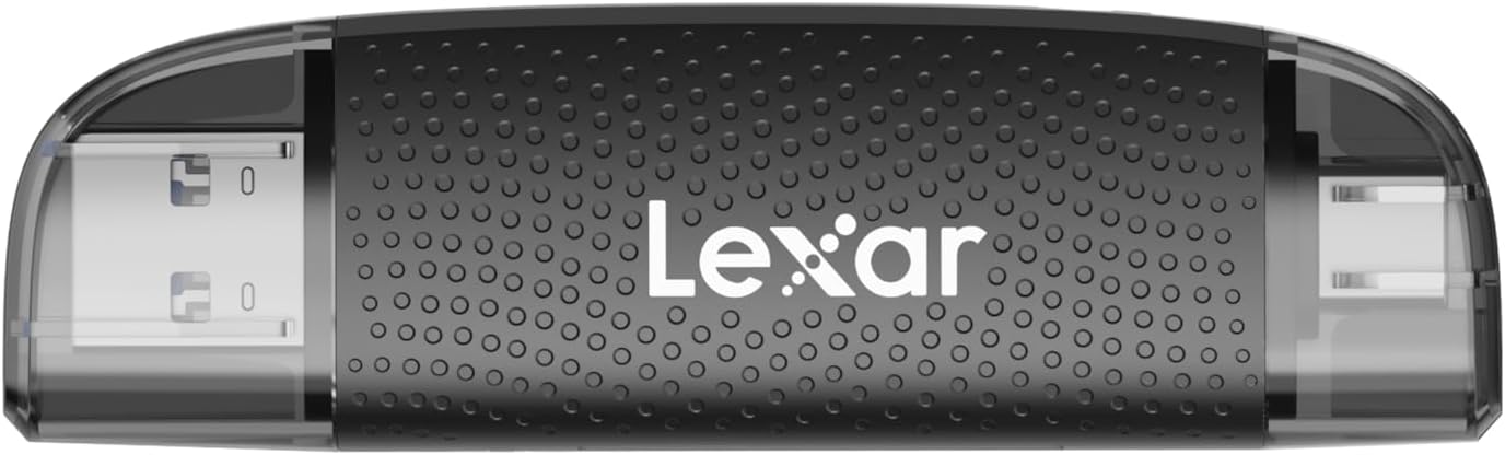 Lexar 205MB/s (LRW310X-BNBNG) Dual-Slot USB-A/C Reader, Up to Transfer Speed, Supports SD and microSD Cards