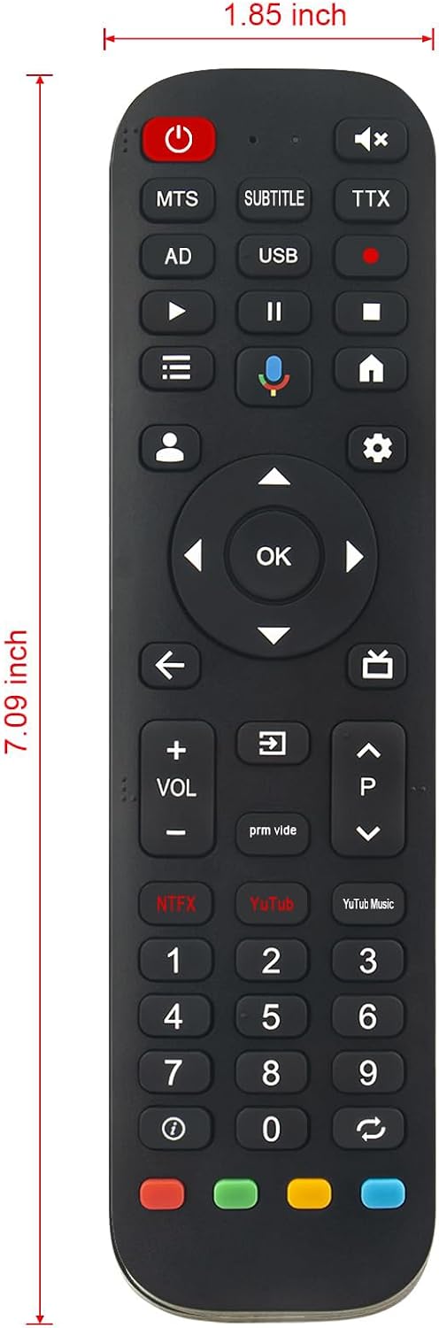 VINABTY 32 inch, 40 inch Replacement Voice Remote Control fit for FPD Palette Series Google Smart TV