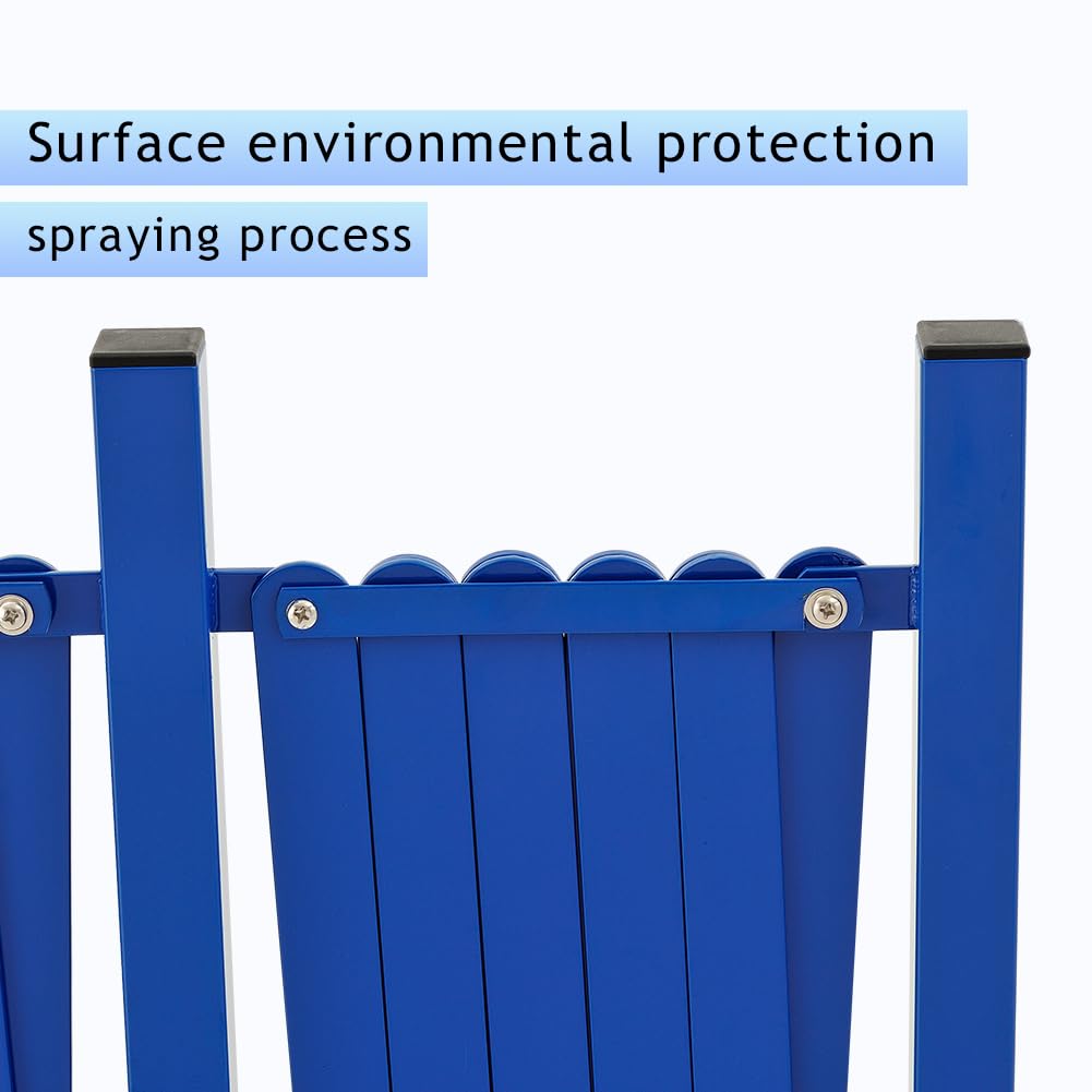 GYMTIME Industrial Expandable Metal Barricade, 16 FT, Blue, Folding Security Gate Safety Barrier with Casters, Flexible Mobile Barrier Gate, Adjustable Traffic Fence