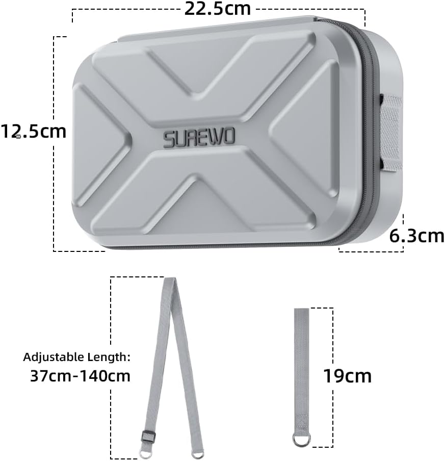 3 3 3 SUREWO Osmo Pocket Case, Portable PU Storage Protective Bag for DJI Osmo Pocket Standard kit and DJI Osmo Pocket