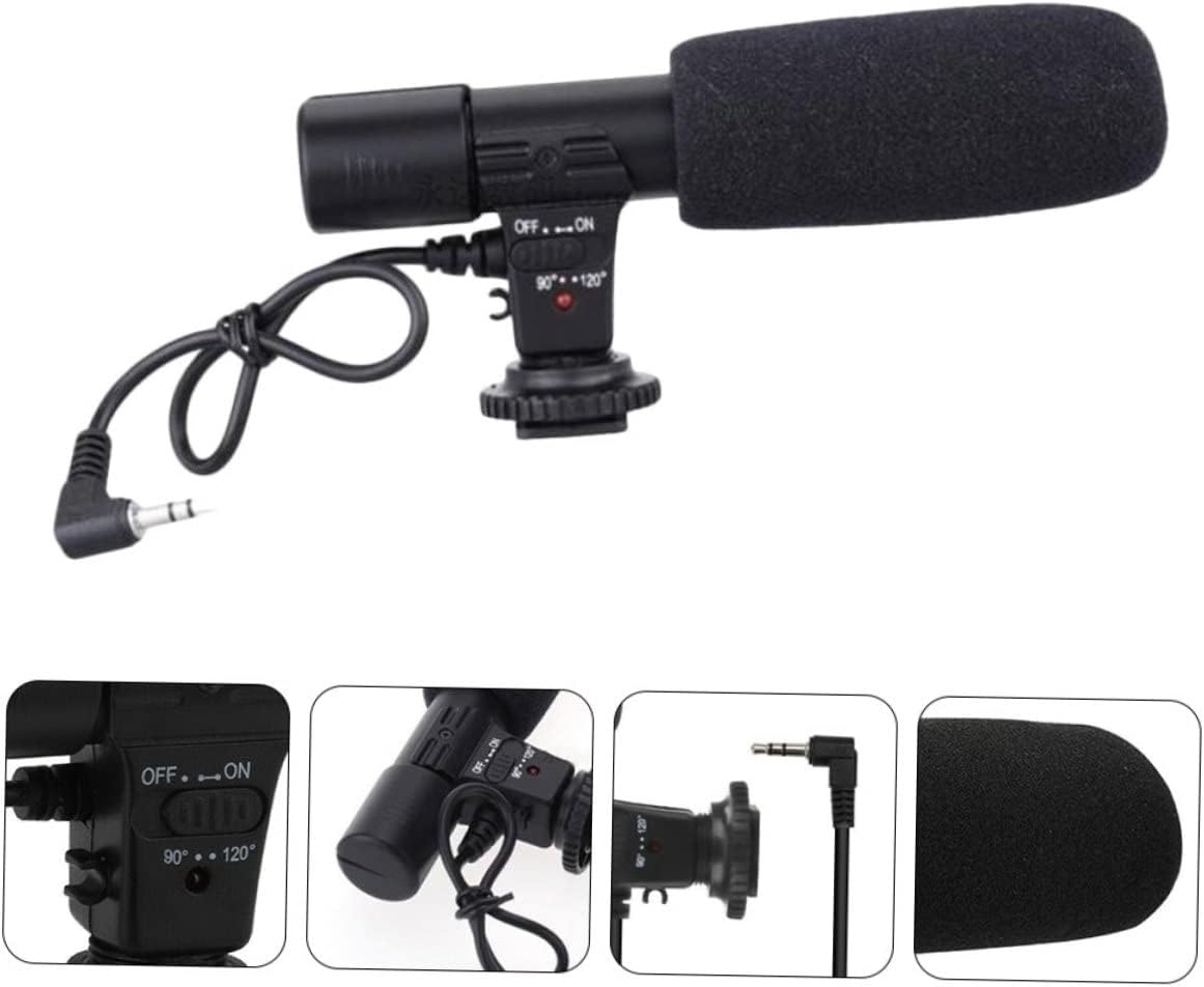 KONTONTY 1pc Interview Microphone for Camera Camcorder and Phone Lightweight Design Compatible Devices for Vloggers