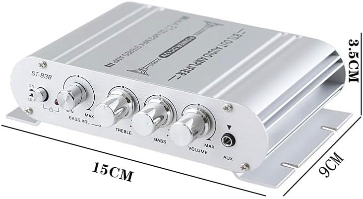 N\P 2.1 20W+20W+40W 12V 2A MP3 MP4 Sundeer Channel Mini Amplifier Hi-Fi Power Amplifier with Power Supply, Subwoofer