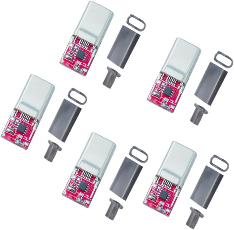 FASTELECTRIC 5PCS 5V 9V 12V 15V 20V 5A USB-C PD QC DC Fixed Voltage Power Trigger Module for Household Electronics