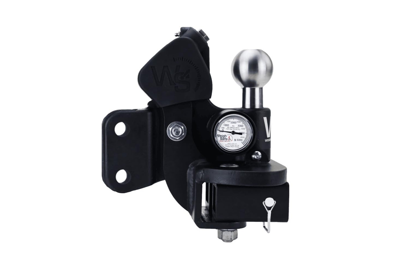 Weigh Safe TrueTow Heavyweight Distribution Hitch - Adjustable 6" Drop with 2" Shank - Built-in Scale to Measure Tongue Weight & Distributed Tongue Weight with 4-Area sway Control - 18,500 lbs GTW