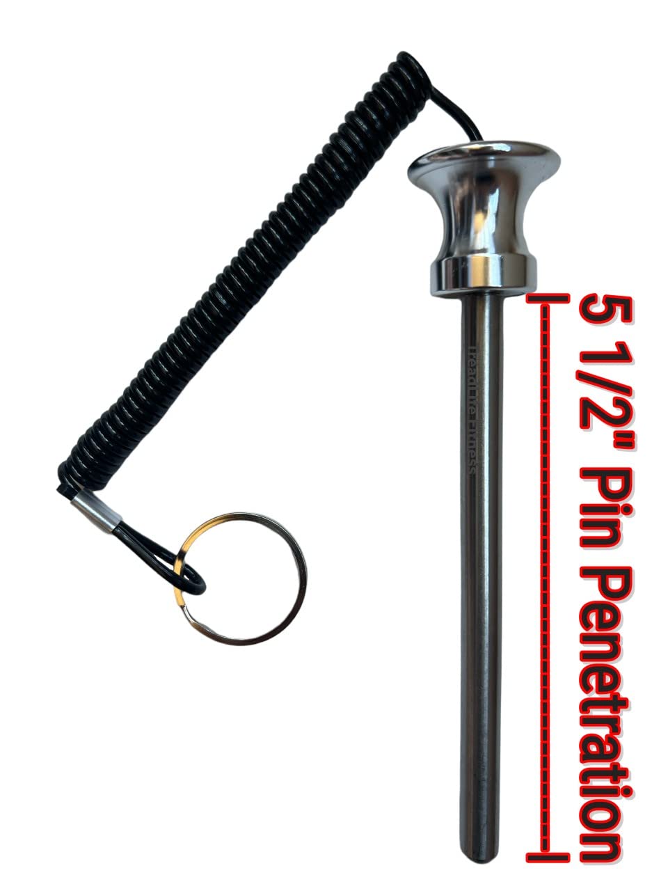 TreadLife Fitness Universal Weight Stack Pin for Commercial Gym or Home Gym | Heavy Duty Magnetic 3/8" Diameter Extra Long 5.5" Pin Insert | Health Club Grade Steel | Chrome