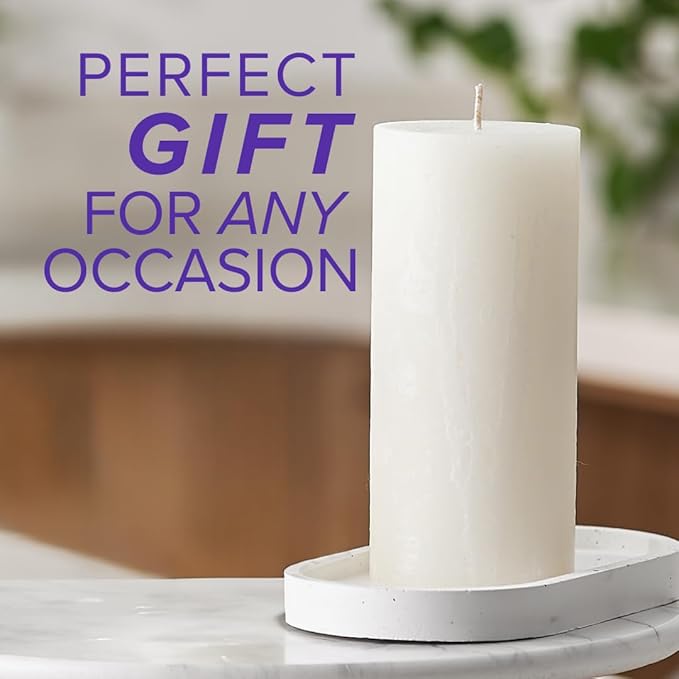 Simply Soson Lavender Scented Candle - 1 Piece 3x6 Ivory Pillar - Aromatherapy Gift for Home and Women
