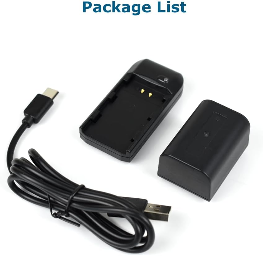 KOQINVIZ NP-FV5 NP-FV5 3.7V 2000mAh Plus Battery Charger + Rechargeable Lithium Battery - Video Camera Camcorder