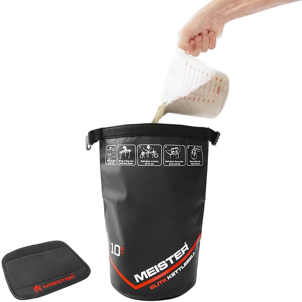 Meister Elite Portable Sand Kettlebell - Soft Sandbag Weight - 10lb / 4.5kg
