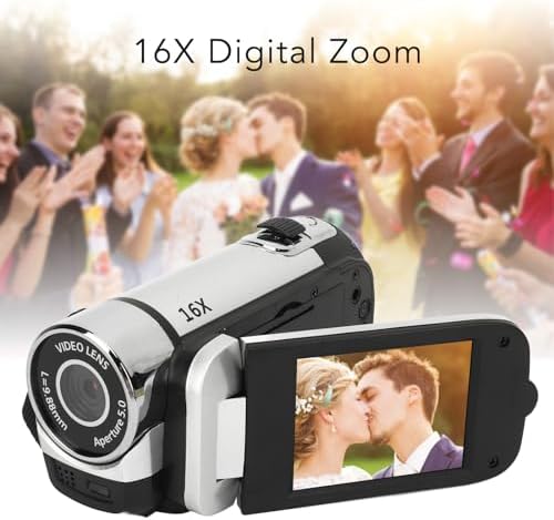 1080P 16MP 2.4 Inch 16X Video Camera Camcorder, Digital Camera Recorder, Rotatable Screen Digital Zoom Camcorder Camera