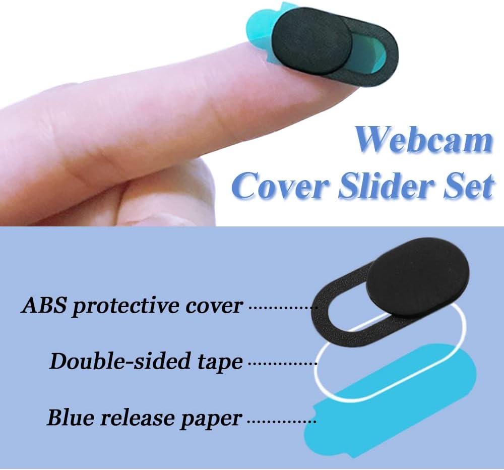 50 0.027-Inch Mesee Pieces Webcam Cover Slider, Ultra Thin Web Camera Protective Privacy Covering Slide Stickers