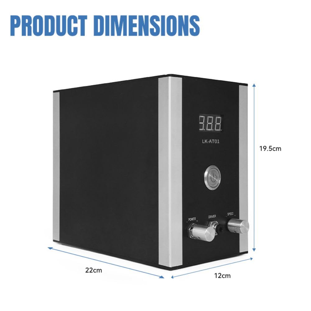 Lakimi Air-Free Pneumatic Engraving Machine - Pneumatic Impact Engraver for Jewelry with Built-in Air Compressor AT01 (Black)