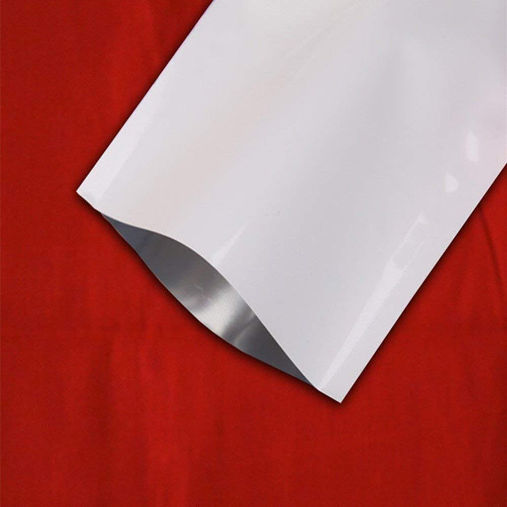 PABCK 1000 Pcs 10x15cm (3.94x5.9 inch) White Metallic Foil Open Top Sealable Bags Vacuum Heat Seal Pouches for Food Storage Packaging with Tear Notches