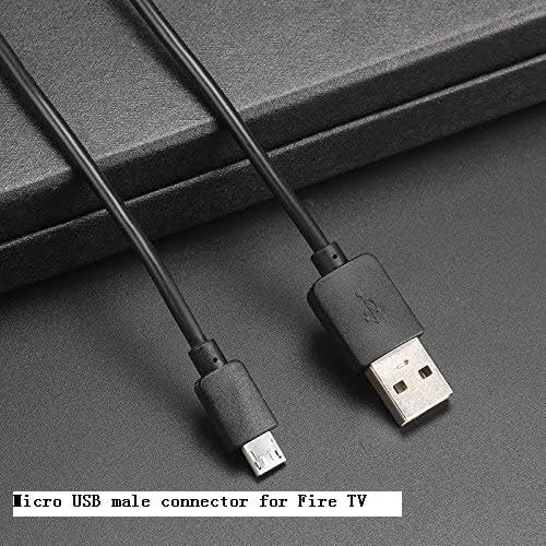 Eeejumpe 10ft Feet Long Micro USB Power Cable/Cord for Amazon Fire TV Stick Media Player
