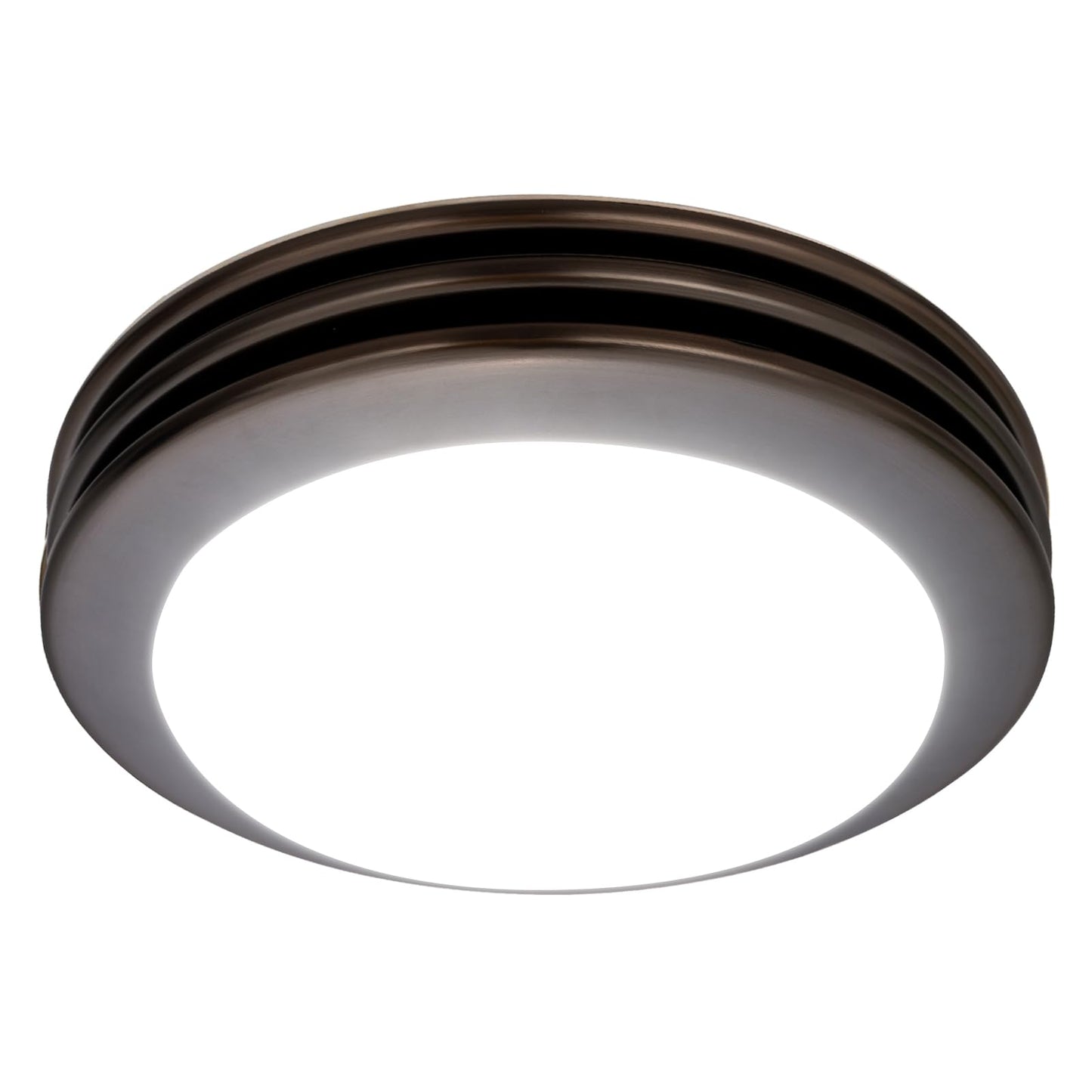 Akicon Ultra Quiet Bathroom Exhaust Fan with LED Light 80CFM 2.0 Sones Round Bathroom Ventilation Fan with Frosted Glass Cover (Oil Rubbed Bronze)