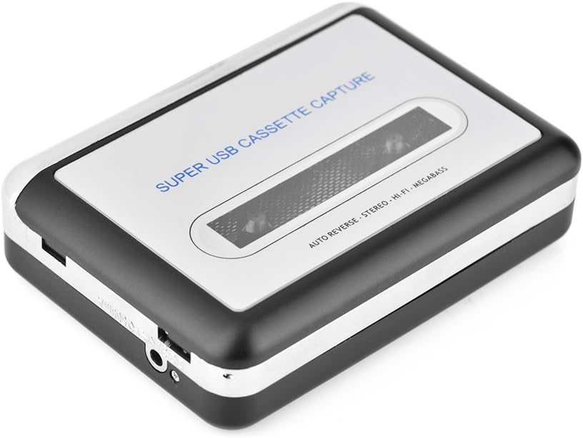 Sanpyl Cassette MP3 Cassette MP3 to Converter, Tape Player USB Tape to PC CD Switcher Converter Capture Audio Music