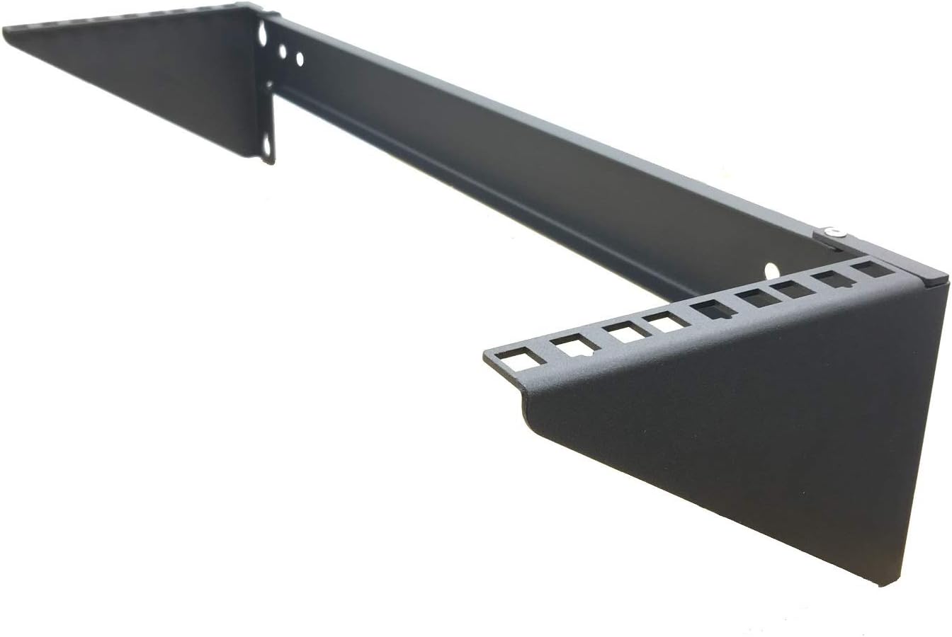 Mofangtech 3U 19" (1) JINGCHENGMEI Vertical Wall Mount Patch Panel Bracket -Steel Networking Euipment Rack for Network