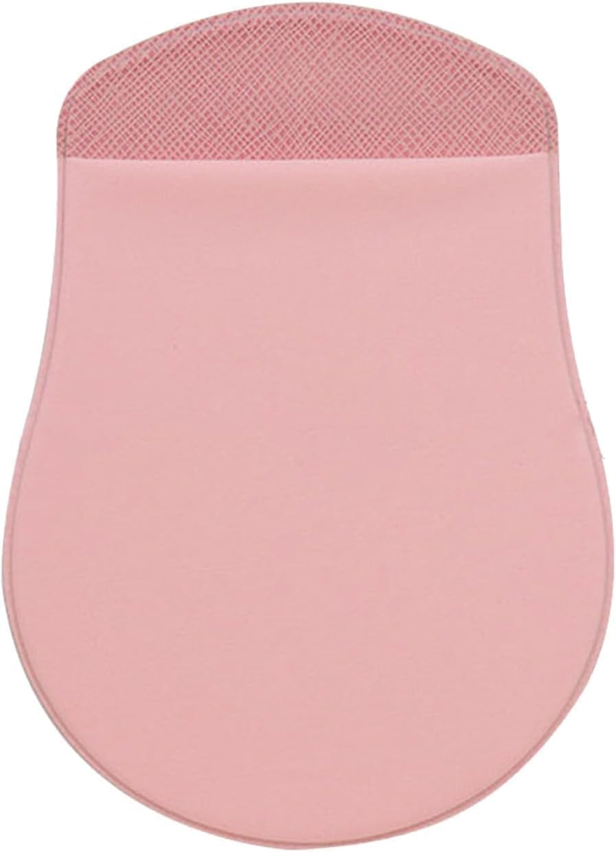 Tustao Pink Universal Stick-On Mouse Pouch Holder for Sleevefor Laptop Reusable Adhesive Storage Mouse Holder, Cover