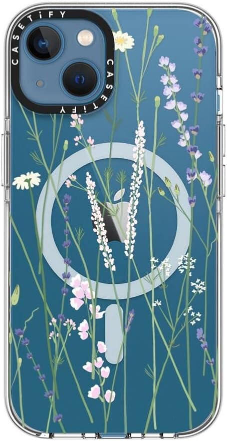CASETiFY 13 6.6 3X Clear iPhone Case [Not Yellowing / ft. Military Grade Drop Protection/Magsafe] - Gigi Garden Florals