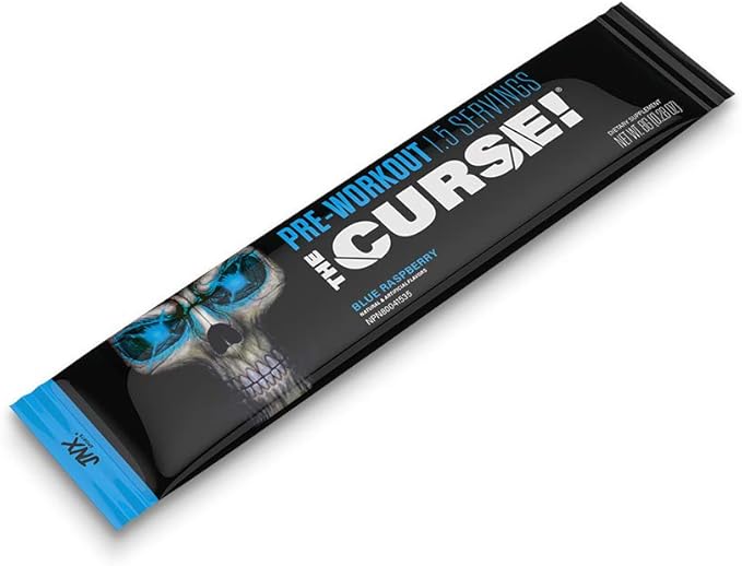 JNX SPORTS The Curse! Pre Workout Powder for Men & Women, Caffeine, Beta-Alanine, Creatine, L-Citrulline, Sample Variety Pack, 5X 8g Samples ??Boost Energy, Strength & Focus