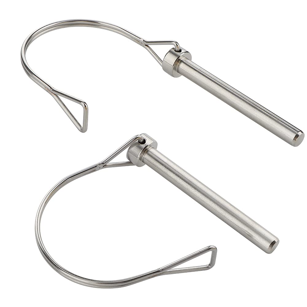 VTurboWay 4 Pcs Safety Coupler Pins 5/16"" x 2-3/4""(8mm x 70mm), Shaft Locking Pin, Full Marine grade 316 stainless steel Heavy duty