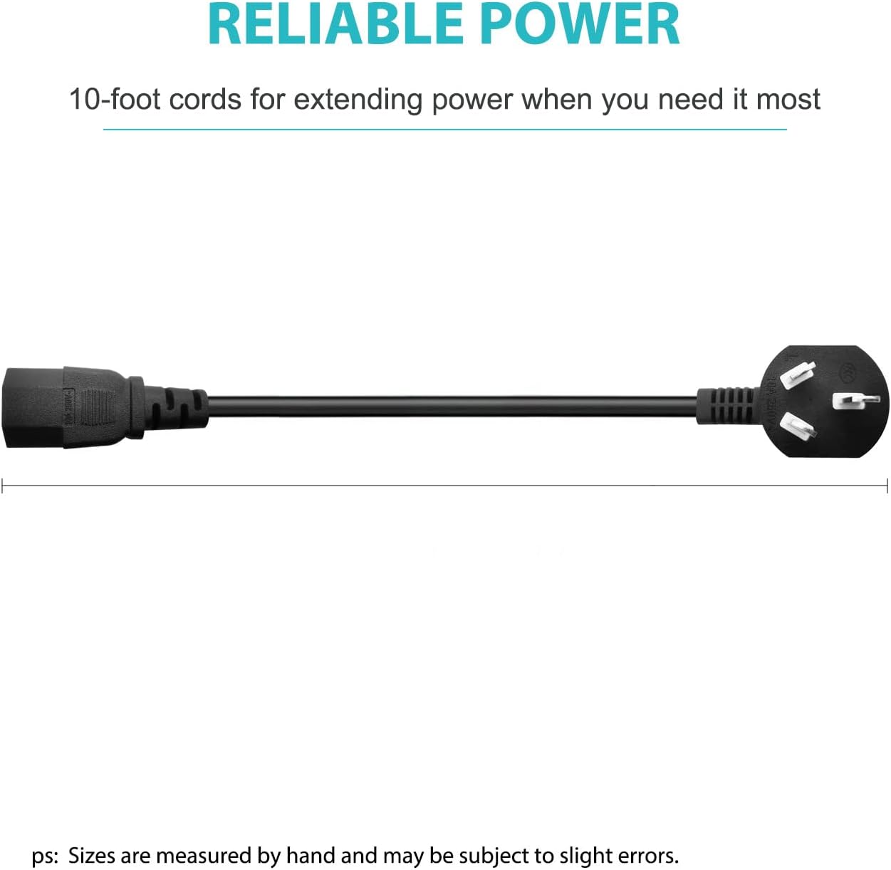 YCWZZH 3 2 1 6FT Universal Prong AC Power Cord Replacement for Horizon Fitness Treadmills Ellipticals, Superfit