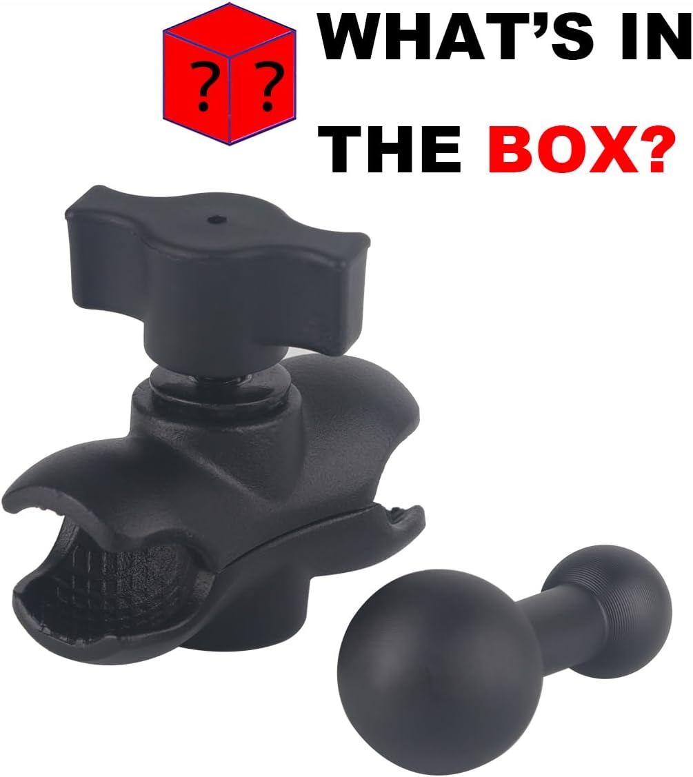 Rigdance 1 inch 17mm 25mm 17mm (2.4" to Ball Adapter for RAM Mounts B Size Double Socket Arm, Compatible with Garmin