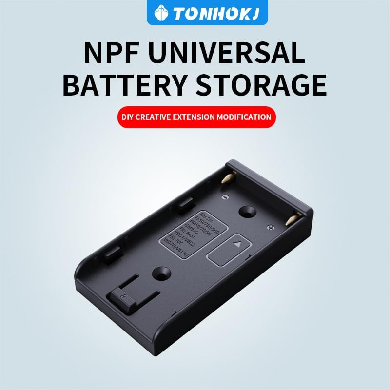 TONHOKJ 2 7.2V-8.4V (5.5/2.1mm) 1/4" NP-F970 F960 F770 F570 F550, PCS NP-F Battery Adapter Plate with DC Output, Screw