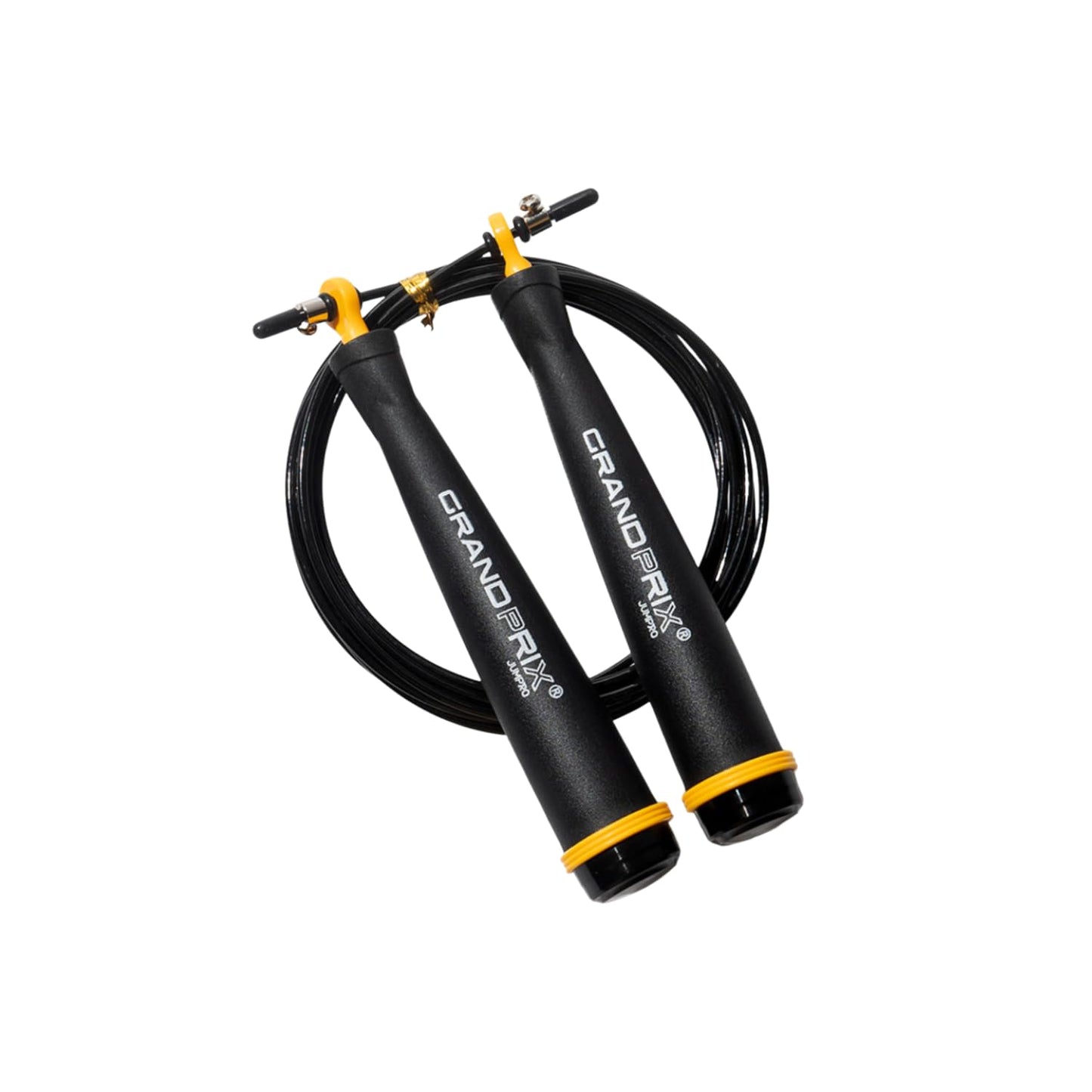 Grand Prix Ultra Speed Mini Wire Jump Rope for Professionals (S-707, Yellow) – Professional Steel Wire Speed Rope for Boxing, CrossFit & HIIT – Adjustable Jump Rope with Precision Bearings – Made in Korea