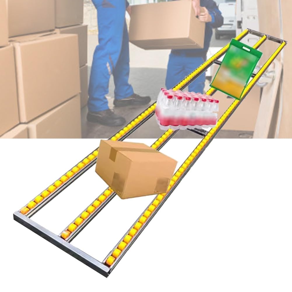 Light-Duty Roller Conveyor Slides, 11.8x47.2in ABS Plastic Unloading Pulley for Factories & Warehouses, Collapsible Design for Easy Transport and Setup