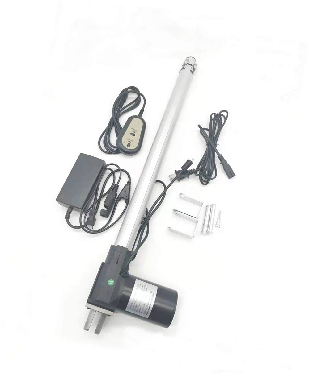 110V Linear Actuator,Heavy Duty 1320lbs/6000N Linear Actuator,0.16"/s Linear Motion Actuator with Power Supply & Electric Adjustment Button & Mounting Bracket for Medical Auto Car (50mm(2inch))