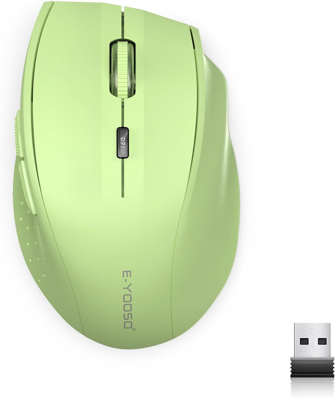 E-YOOSO 6 2.4GHz 5-Level 4800 18 Wireless Mouse for Laptop, Portable Optical Computer Mouse, Buttons, Cordless with USB
