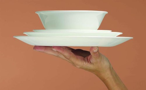 Corelle Vitrelle Glass Serving Platter Set - Winter Frost White | Pack of 3, Durable & Stylish