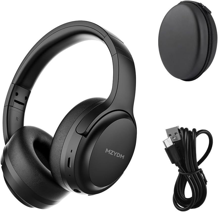 MZYDM 40 Microphone,5.3 Headset, Bluetooth Headphones Over Ear, Hours Playtime Wireless Headphones with Bluetooth, HiFi