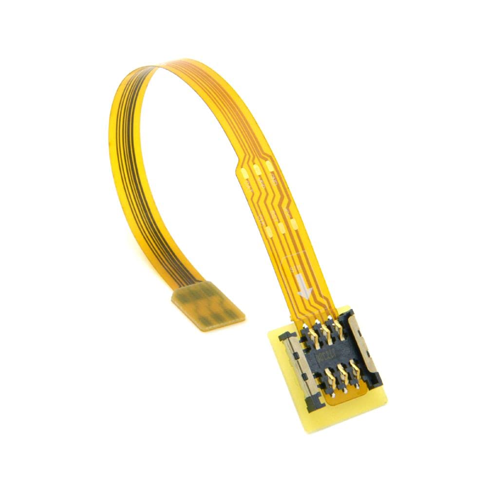 cablecc 10cm Micro SIM Card to Nano SIM Kit Male to Female Extension Soft Flat FPC Cable Extender