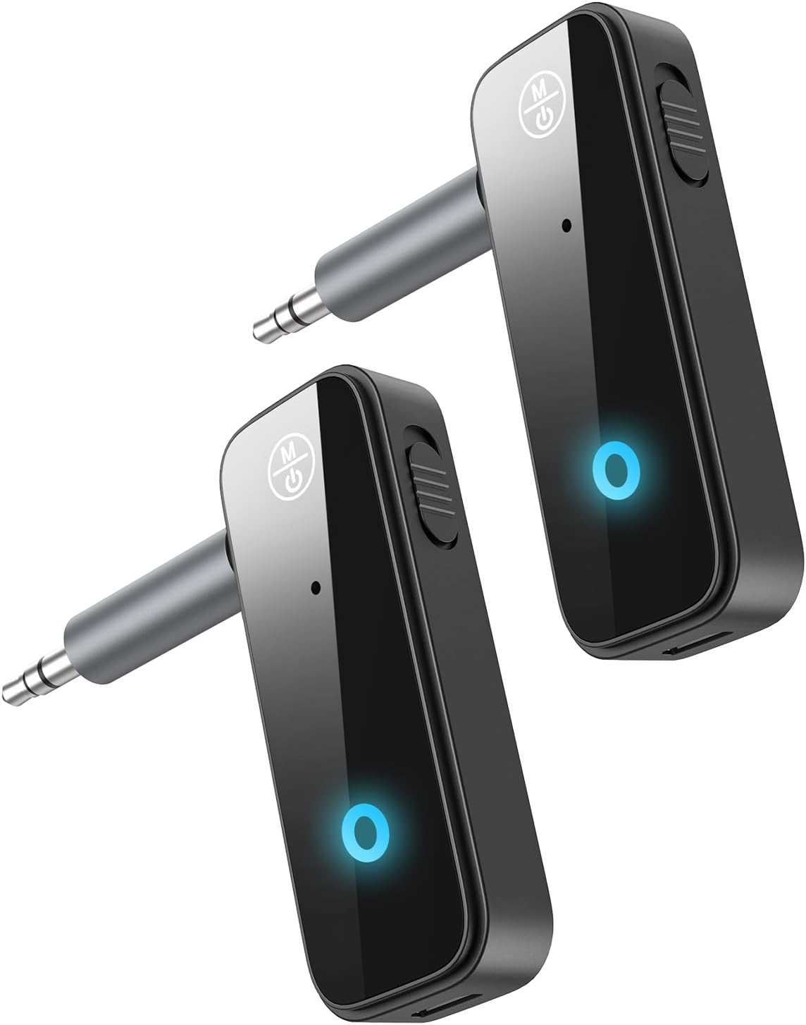 JXTZ 2 Pack 2 1 5.3 3.5mm Aux Bluetooth Adapter for Car, in Bluetooth Transmitter Receiver for Headphones Car Home